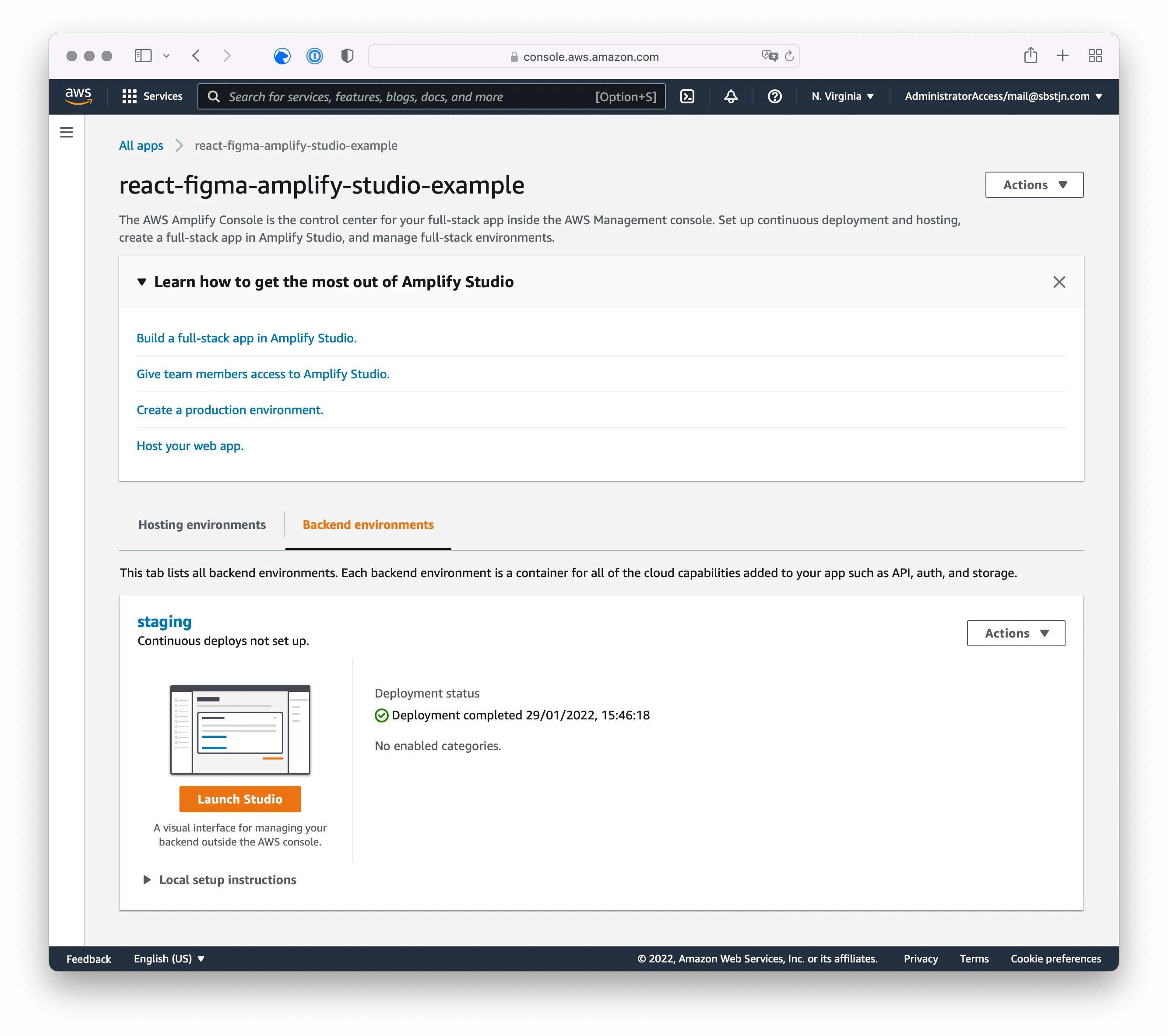 AWS Amplify Studio overview