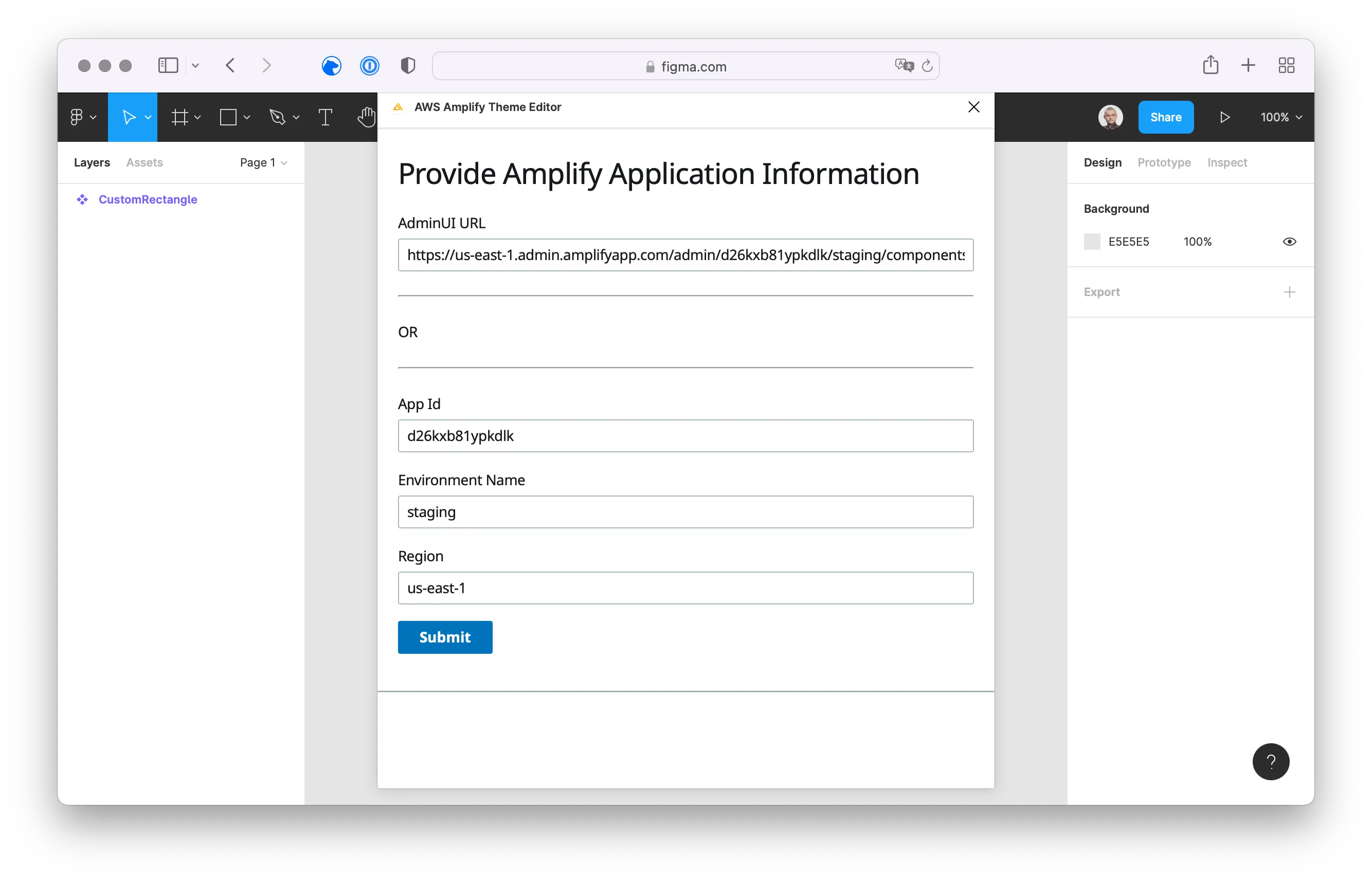 AWS Amplify Theme Editor add AWS Amplify Studio data