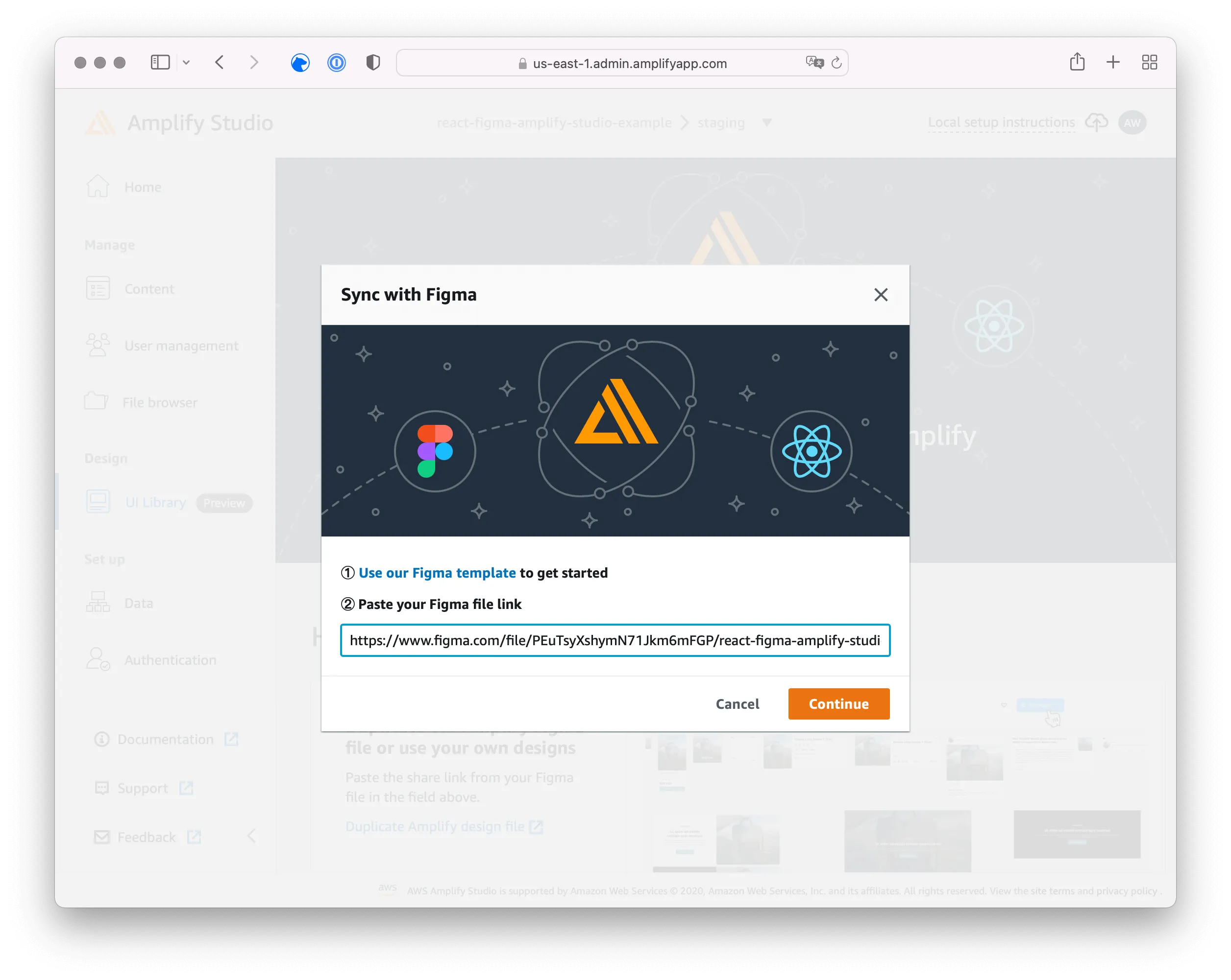 aws amplify studio: sync with figma