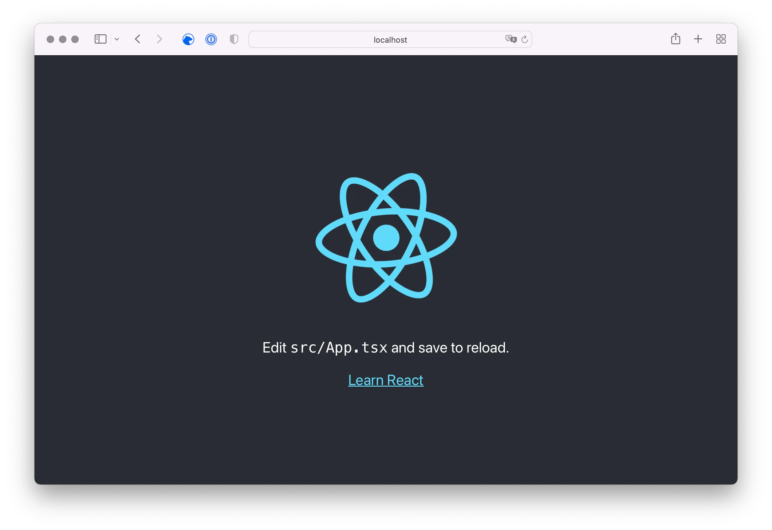 create-react-app default application