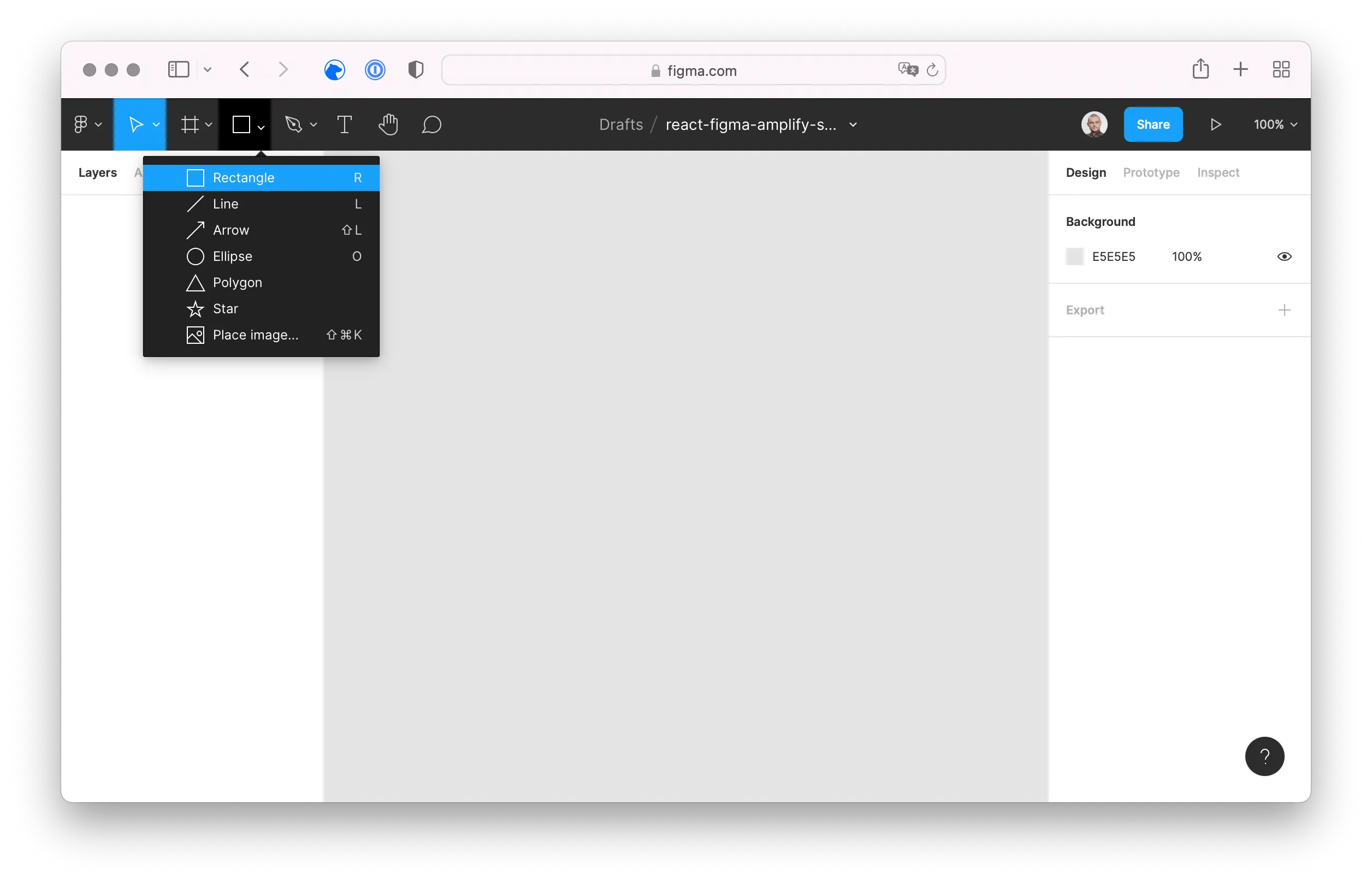 figma: create rectangle