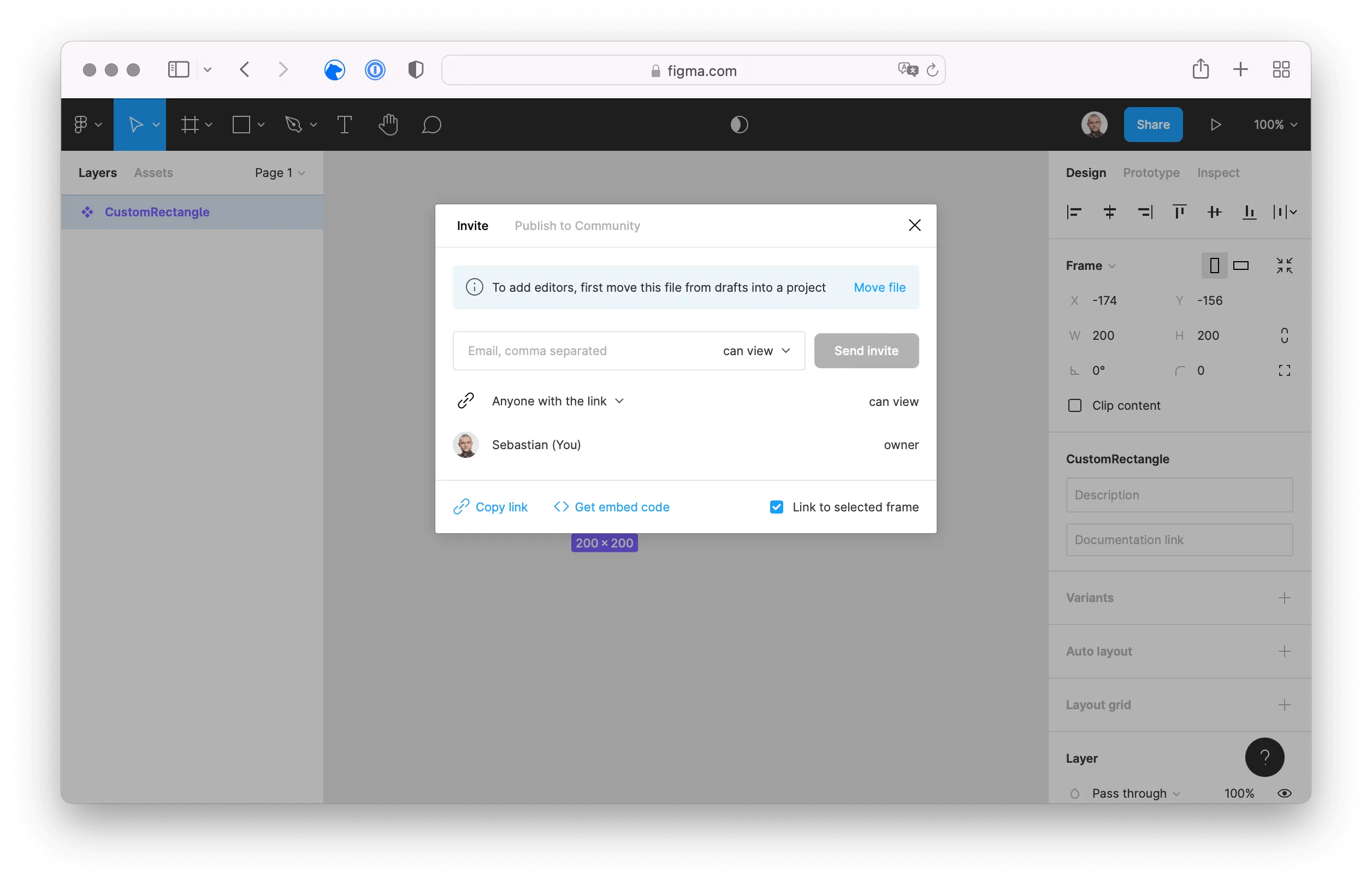 figma: share project