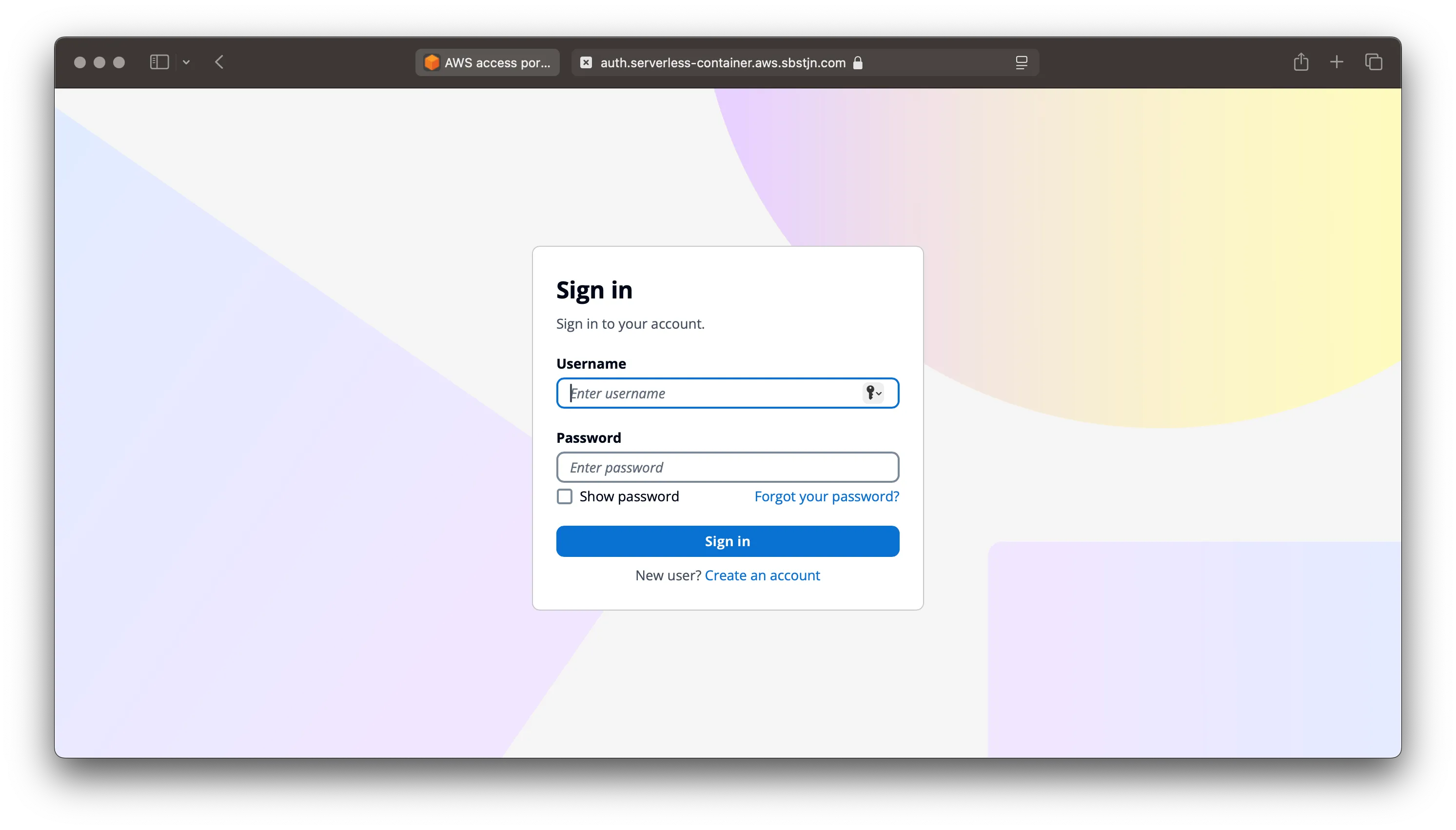 Cognito Client Managed Login