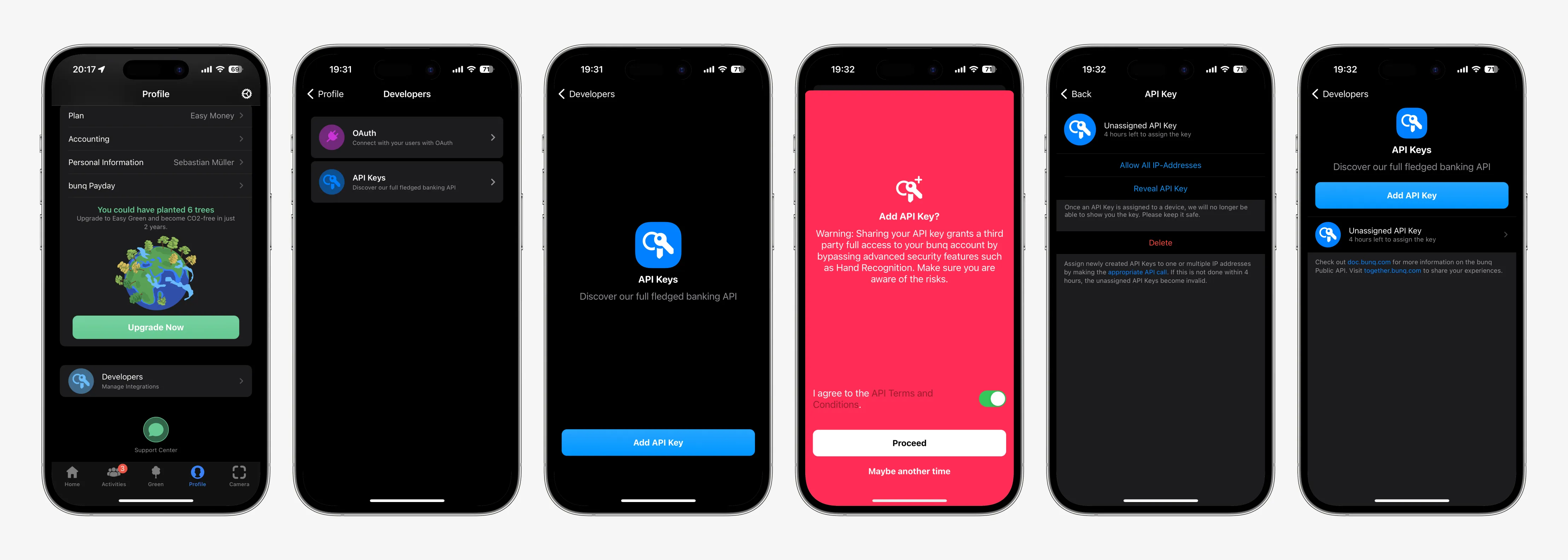 Create new bunq API key
