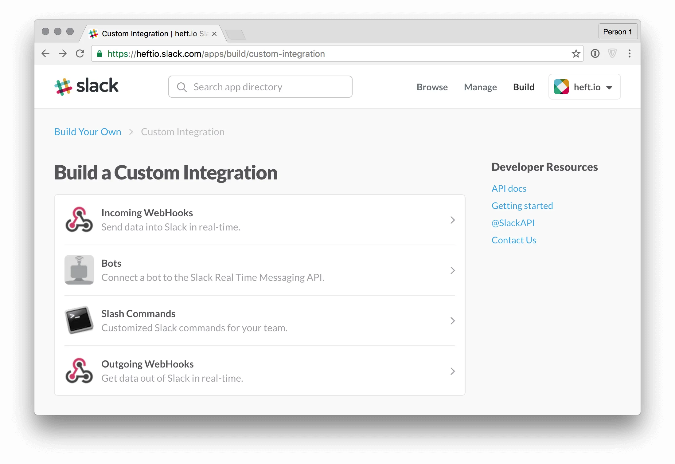 Slack RTM API