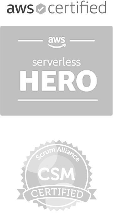 AWS Serverless Hero, Certified AWS Solutions Architect, and Scrum Master