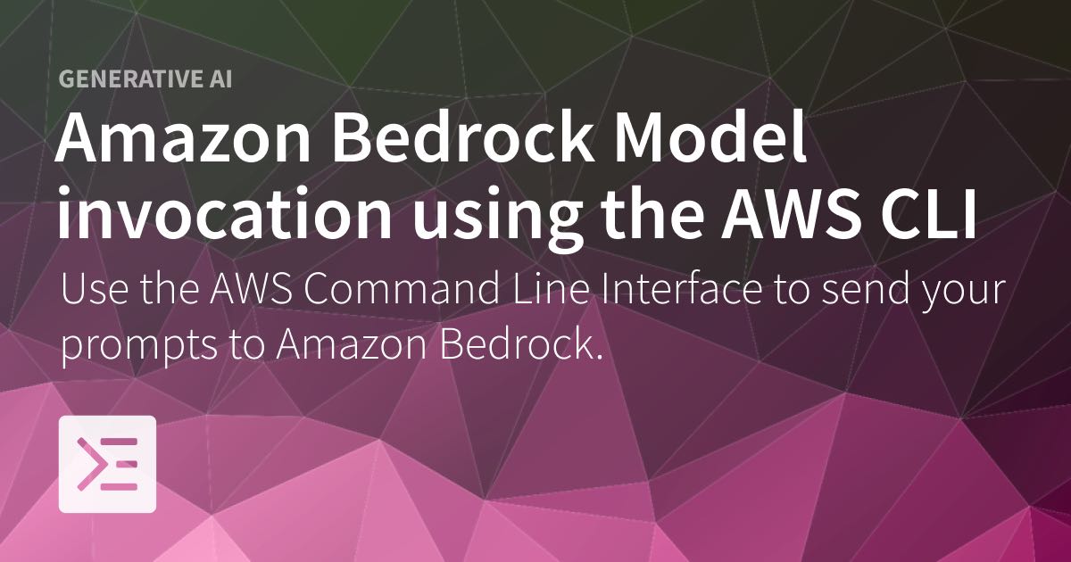 Generative AI: Amazon Bedrock Using The CLI | Sebastian Müller, Hamburg ...