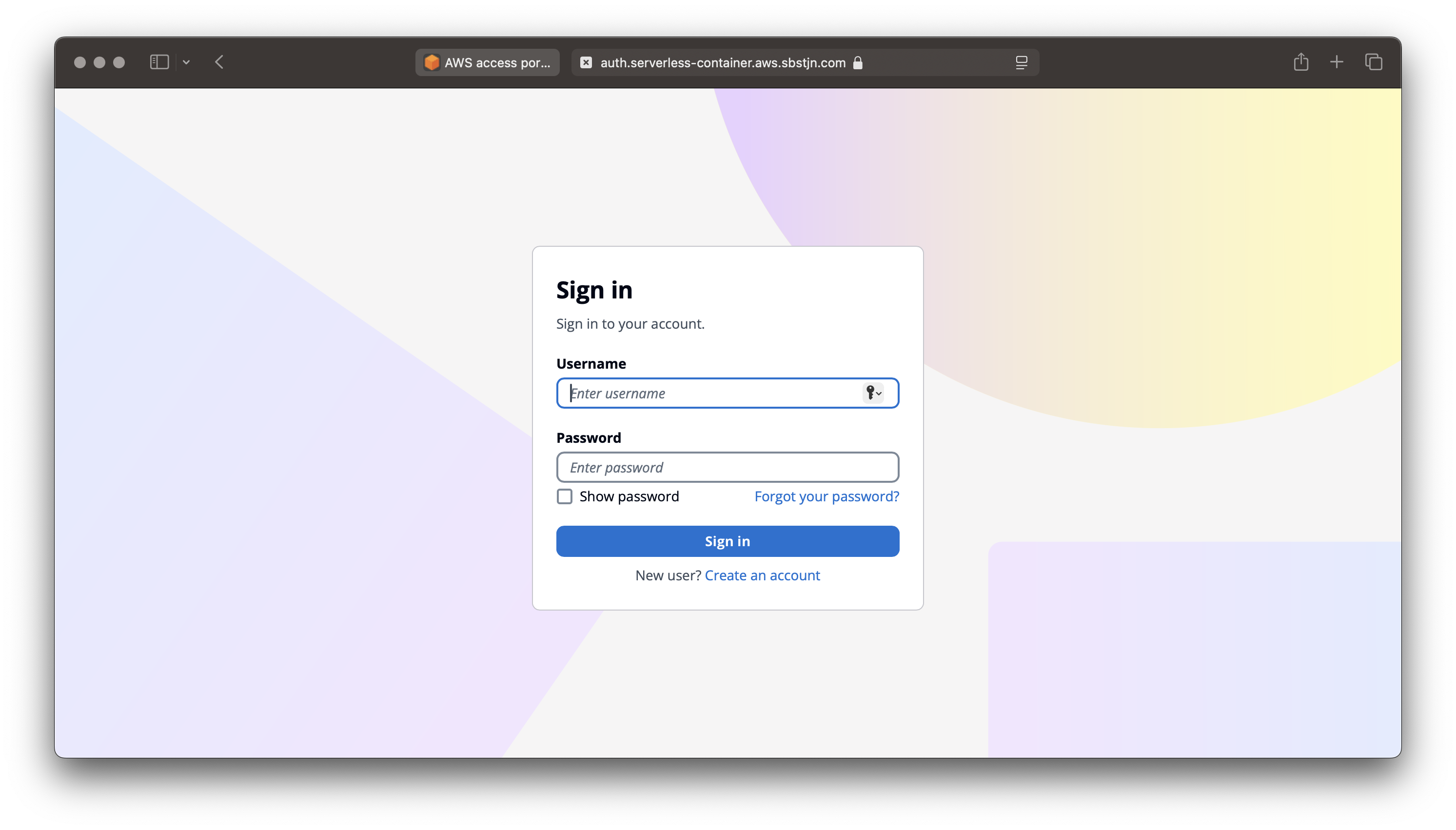 Cognito Client Managed Login